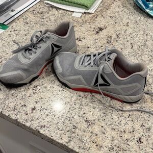 Reebok Gray and Red Training Sneakers